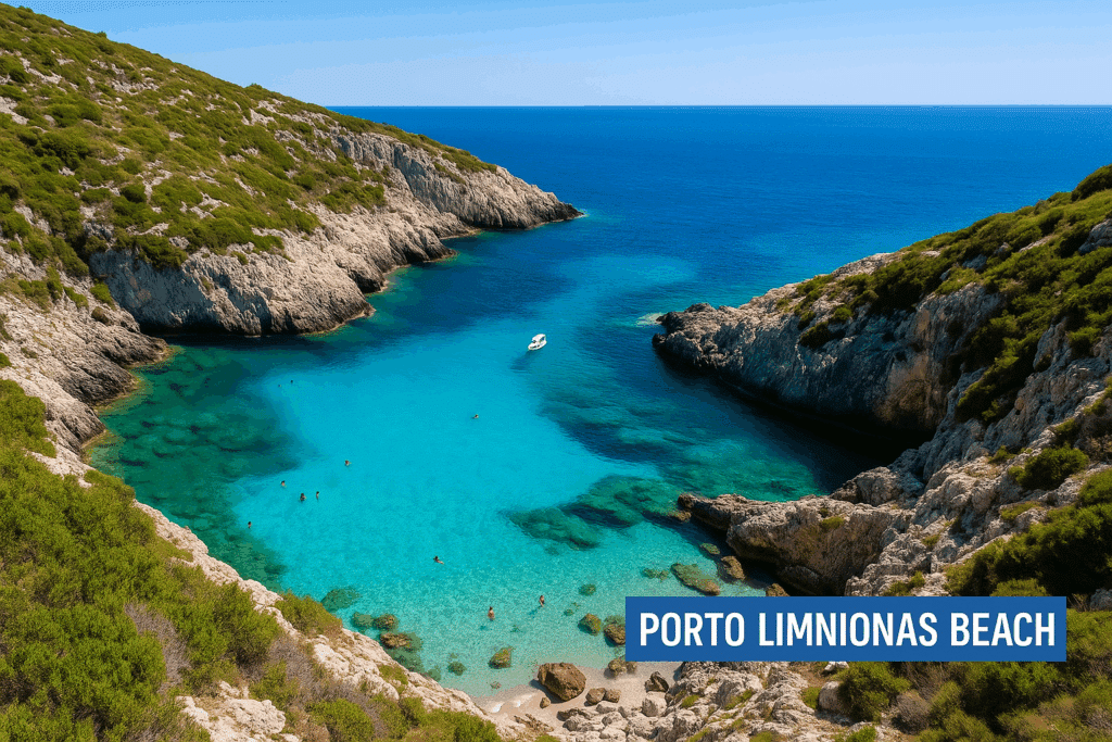 mooiste stranden zakynthos Porto Limnionas Beach