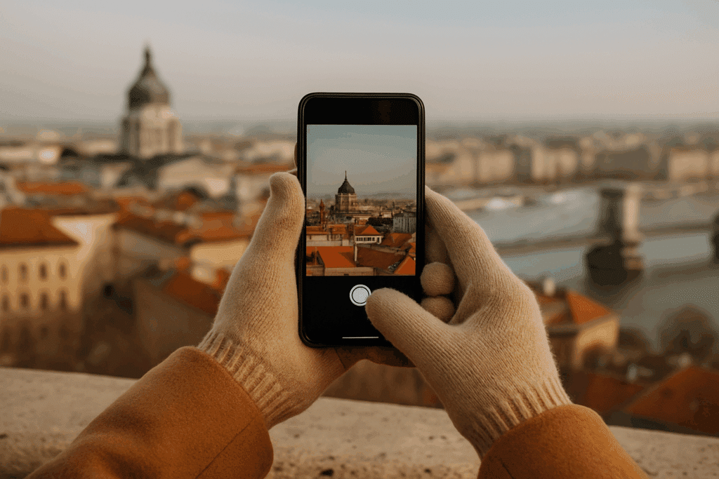 kerstmarkten Europa iphone foto maken Boedapest
